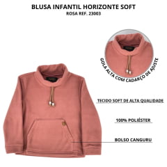 Blusa Infantil Pampa Sul Horizonte Soft Rosa Ref. 23003