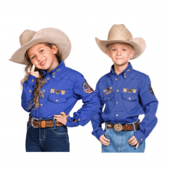 0001-2 - Camiseta Infantil Cowboy Fit Azul