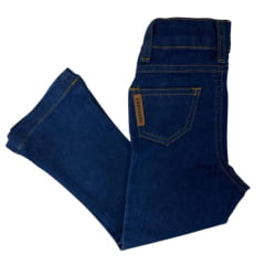 Calça Infantil For Texas Jeans Escuro Flare Com Strass R6004