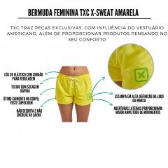 Bermuda Feminina TXC - XSweat Amarelo Estampado - REF:23124
