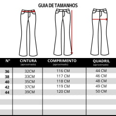 Calça Feminina Flare Texas Road Jeans Com Brilho Miami R.544