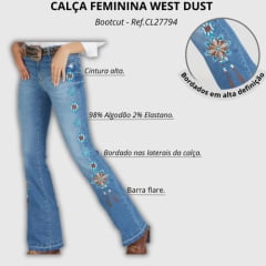 Calça Feminina Azul West Dust Bootcut - Ref.CL277944