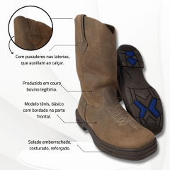 Bota Texana Masculina Classic Castor - Ref. 2909