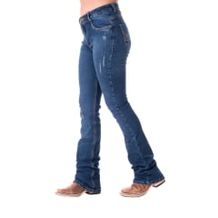 Calça Feminina Texas Farm Jeans Flare Wash Basic Ref. PDF026