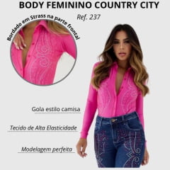 Body Feminino Country City Raquel Branco Ref: 237 - Escolha a cor