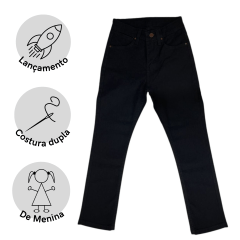 Calça Infantil Wrangler Jeans Preto Slim - Ref. 18MWGBK UN