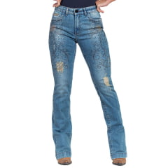 Calça Feminina Buphallos Bootcut Com Strass - Ref. BPL 488