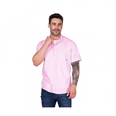 Camisa Masculina TXC Xadrez Rosa Ref: 2653C