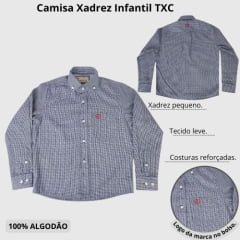Camisa Infantil Xadrez Txc Classic Xadrez Azul Ref: 2768 LI