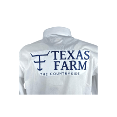 Camisa Masculina Texas Farm Manga Longa Branca Azul - Escolha a cor
