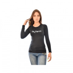 Camiseta Feminina Texas Farm Preta Térmica UV50+ Ref. UVF001