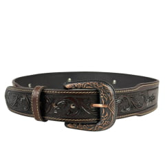 Cinto Masculino Pyramid Country Marron Bordado Ref: 7864