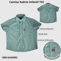 Camisa Infantil TXC Manga Curta Xadrez Verde Claro Ref: 29073CI
