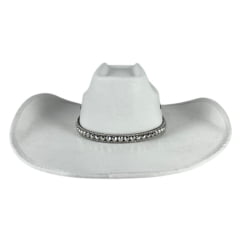 Chapéu Country Mundial Dakota Branco Com Strass - Ref. 289