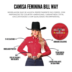 Camisa Feminina Bill Way Vermelha Ref. 01663