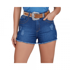 Shorts Jeans Feminina Minuty Azul Escuro Ref. 221229