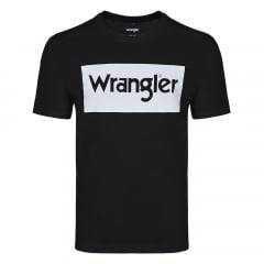 Camiseta Masculina Wrangler Preto com Branco Ref: WM8102PR