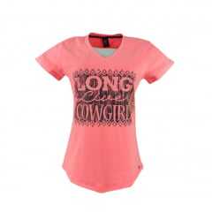T-shirt Miss Country Texas Pink Neon Ref: 866
