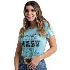 Camiseta Feminina West Dust Azul Mescla REF TS25786