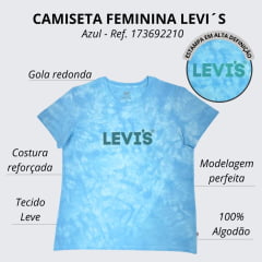 Camiseta Feminina Levi´s Tie Dye Azul Claro - Ref. 173692210