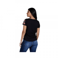 Camiseta Feminina Ox Horns T Shirt Preta REF 6196