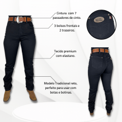 Calça Jeans Preta Feminina Race Bull - Ref. 014PT