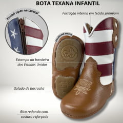 Bota Texana Baby Caminhos da Roça Whisk USA - Ref. KB32