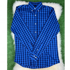 Camisa Xadrez Azul Masculina Classic - Ref.CMLEX-CL-XDF