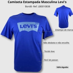 Camiseta Masculina Levi's Azul Turquesa - Ref. LB0010838