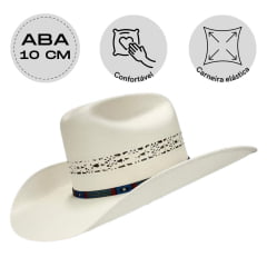 Chapéu Country Dallas Arizona Creme Masculino - Ref. 15000