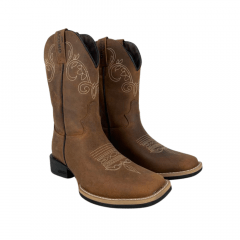 Bota Texana Feminina Jácomo Crazy Amêndoa - Ref. 1011/UF