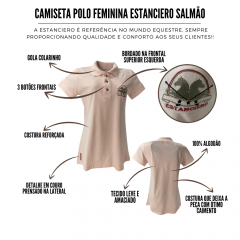 Camiseta Polo Feminina Estanciero Salmão Ref: 4547A-029