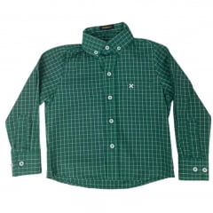 Camisa Xadrez Infantil TXC Manga Longa Verde - Ref. 2718Li