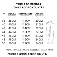 Calça Jeans Masculina Rodeio Country Azul Escuro Ref. 3002