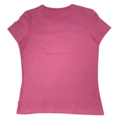 Camiseta Feminina Levi´s Rosa Logo Branca - Ref. LB0013216