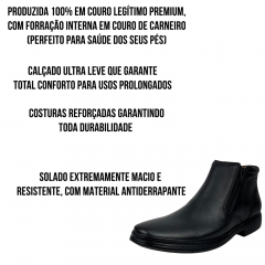 Sapato Anatomic Gel Mestiço Preto - REF: 8670