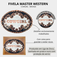 Fivela Feminina Master Western Bronze Cowgirl Ref. 7030