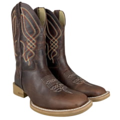 Bota Texana Masculina Jácomo Fóssil Oil Café - Ref. 3101/UMA