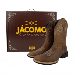 Bota Texana Feminina Jácomo Crazy Amêndoa - Ref. 1011/UF