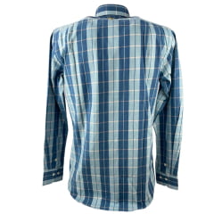 Camisa Masculina Os Moiadeiros M.L Xadrez Azul - Ref.2209