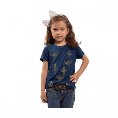Camiseta T Shirt Infantil Miss Country Azul Ref.: 0727