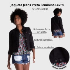Jaqueta Jeans Preta Feminina Levi's - Ref. 299450038