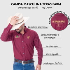 Camisa Masculina Texas Farm Manga Longa - Ref.CP007 - Escolha a cor