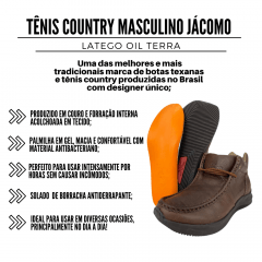 Tênis Country Masculino Jácomo Latego Oil Terra Ref:T018/TUC