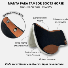 Manta Boots Horse Tambor Flow Tech Pad Preto Ref.21072