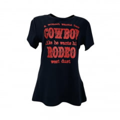 Camiseta Feminina West Dust Baby Look Cowboy Ref.BL27669 Várias Cores