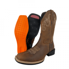 Bota Texana Feminina Jácomo Crazy Amêndoa - Ref. 1011/UF