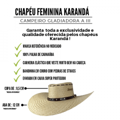 Chapéu Karandá Feminino Campeiro Gladiadora A III