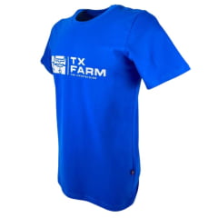 Camiseta Masculina Texas Farm Manga Curta Azul  Ref.CM325