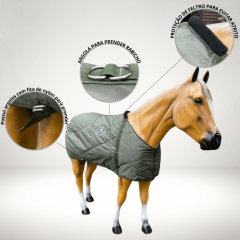 Capa Verde Militar Protetora Boots Horse Para Cavalo 10647